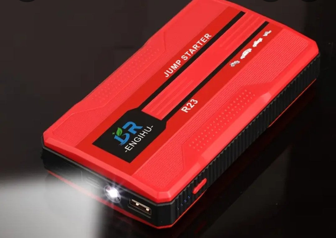 Portable Car Jump Starter 2025 – 12V 500A Battery Booster with Flashlight & Power Bank