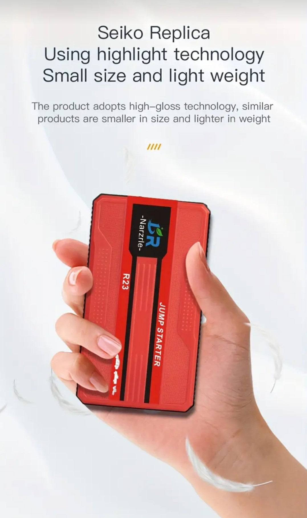 Portable Car Jump Starter 2025 – 12V 500A Battery Booster with Flashlight & Power Bank