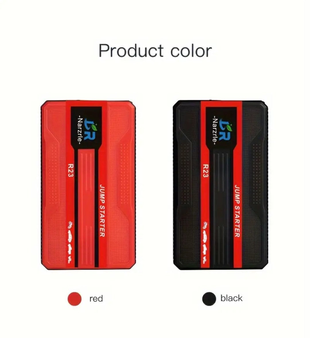 Portable Car Jump Starter 2025 – 12V 500A Battery Booster with Flashlight & Power Bank
